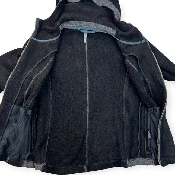 Kuhl Womens Alfpaca Hoodie Fleece Full Zip Black/Gray Outdoor Warm Wear Medium - Picture 3 of 16